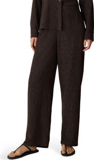 Eileen Fisher Textured Straight Leg Pants