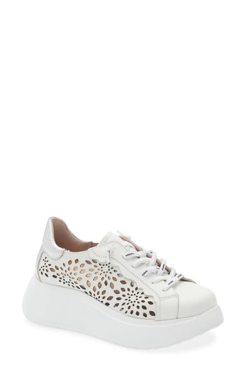 Laser Cutout Platform Sneaker (Women)