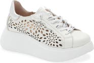 Wonders Laser Cutout Platform Sneaker