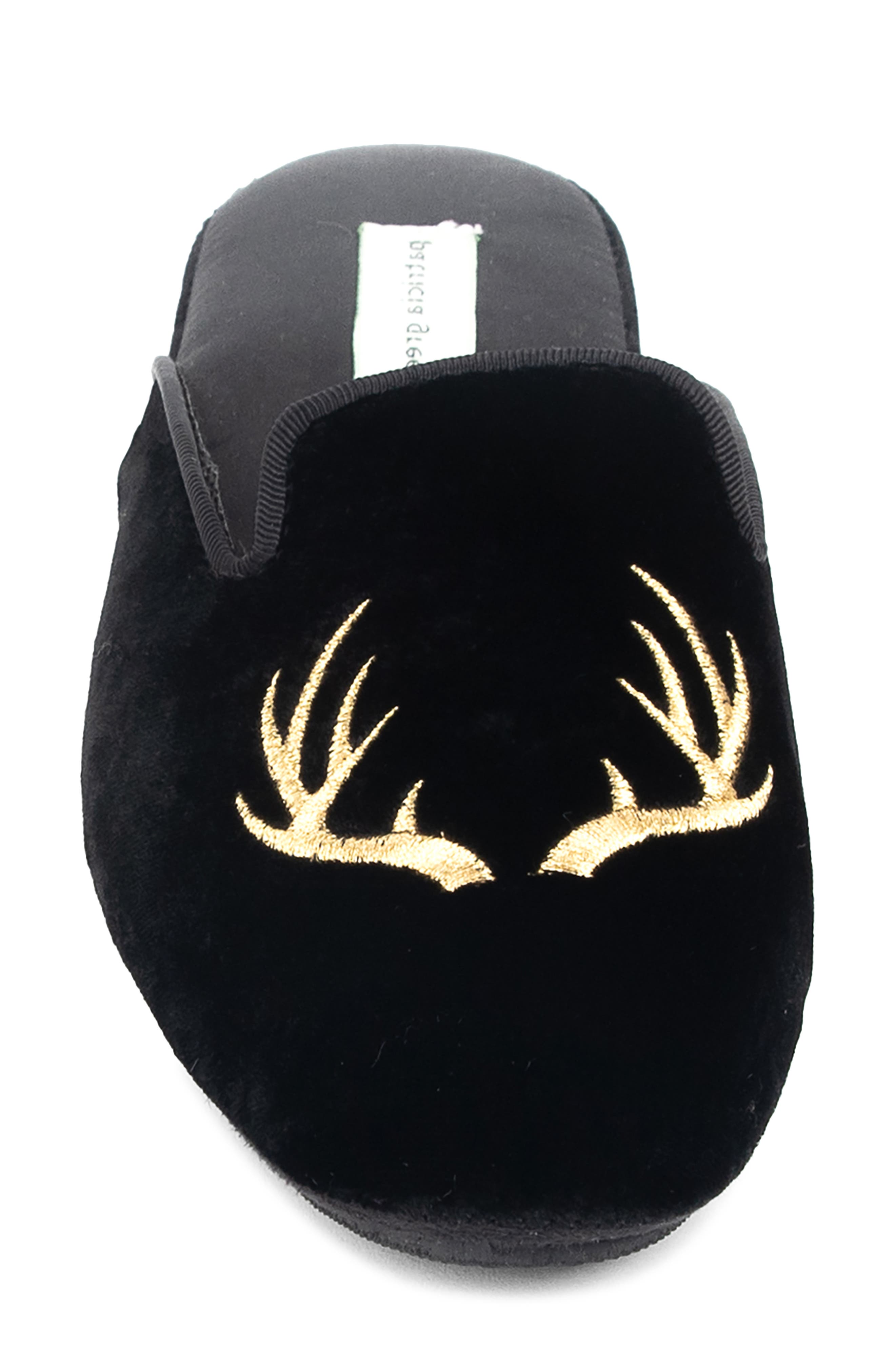 patricia green Antler Embroidered Slipper, Alternate, color, 