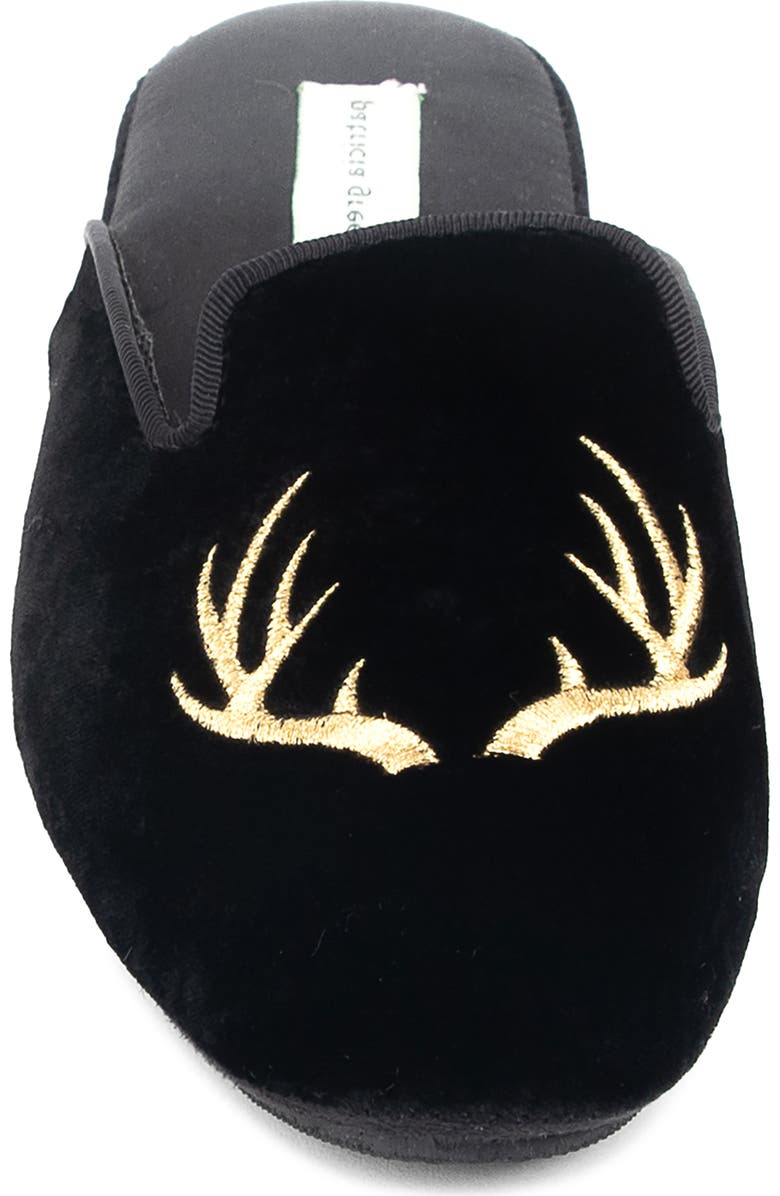 patricia green Antler Embroidered Slipper, Alternate, color,