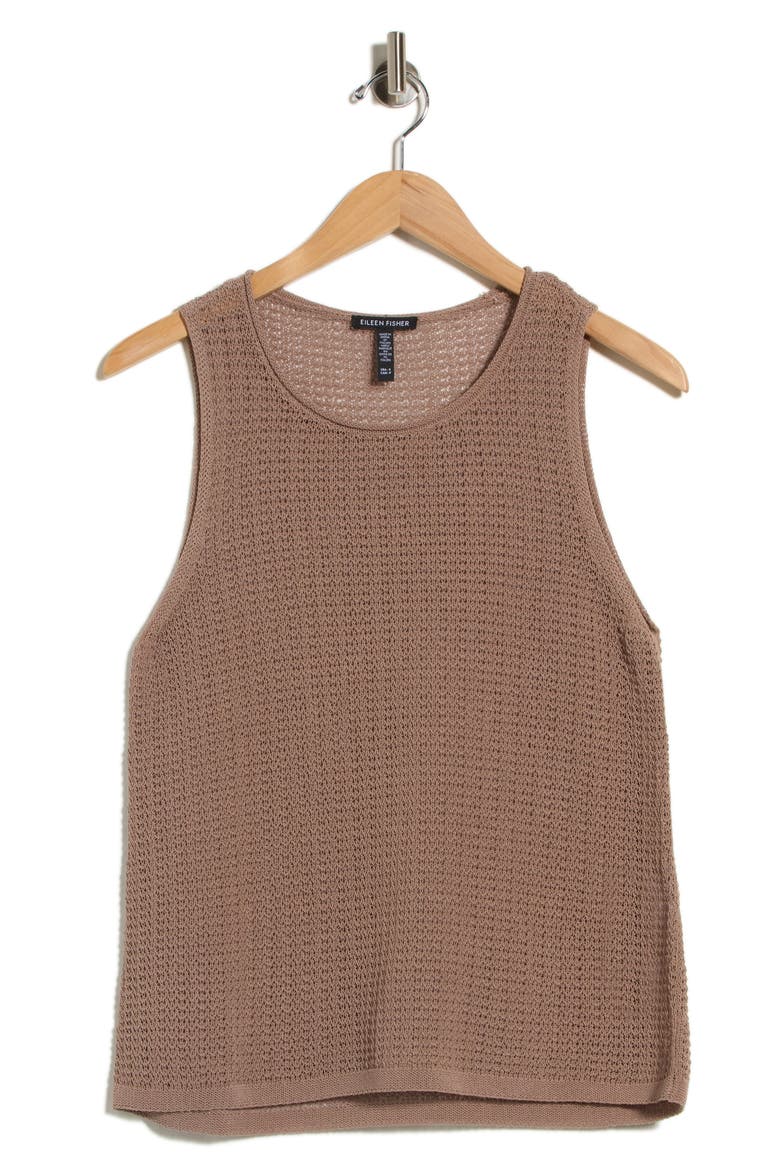 Organic Cotton Sweater Tank, Alternate, color, COCOA