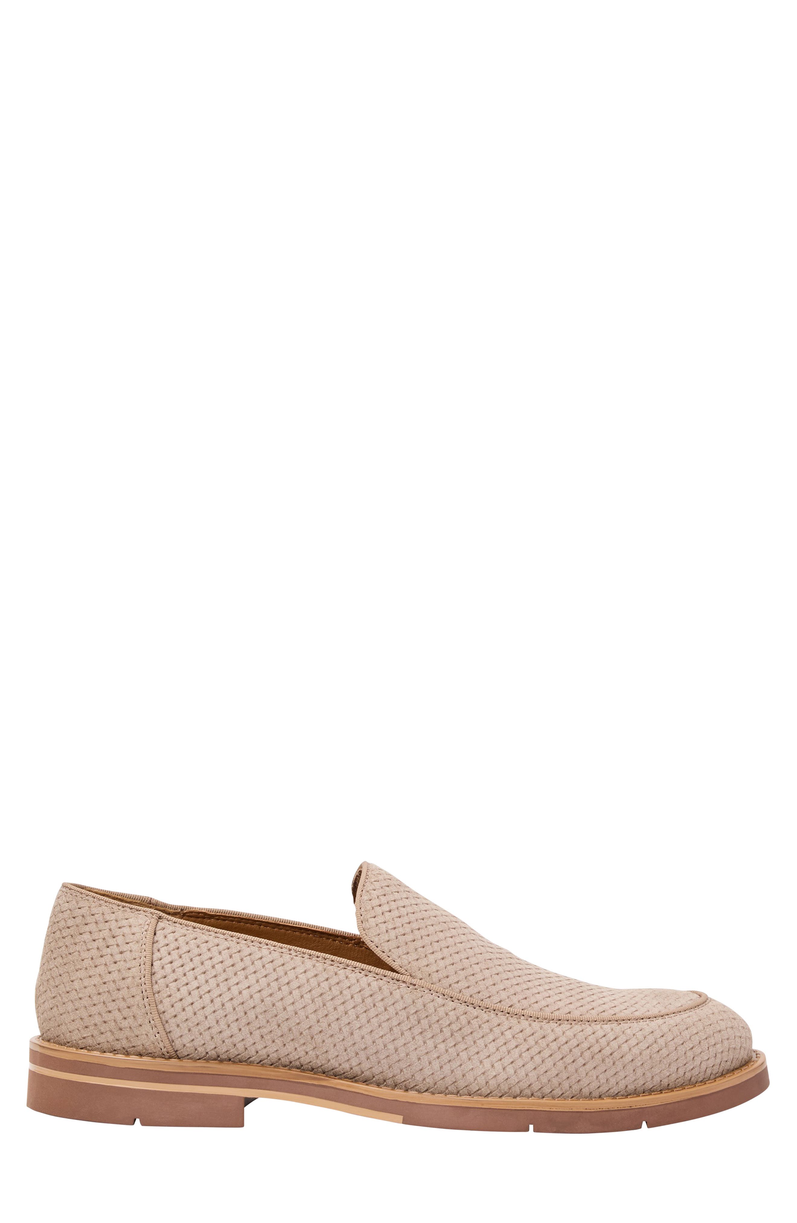 André Assous Kenny Loafer, Alternate, color, Taupe Suede Woven