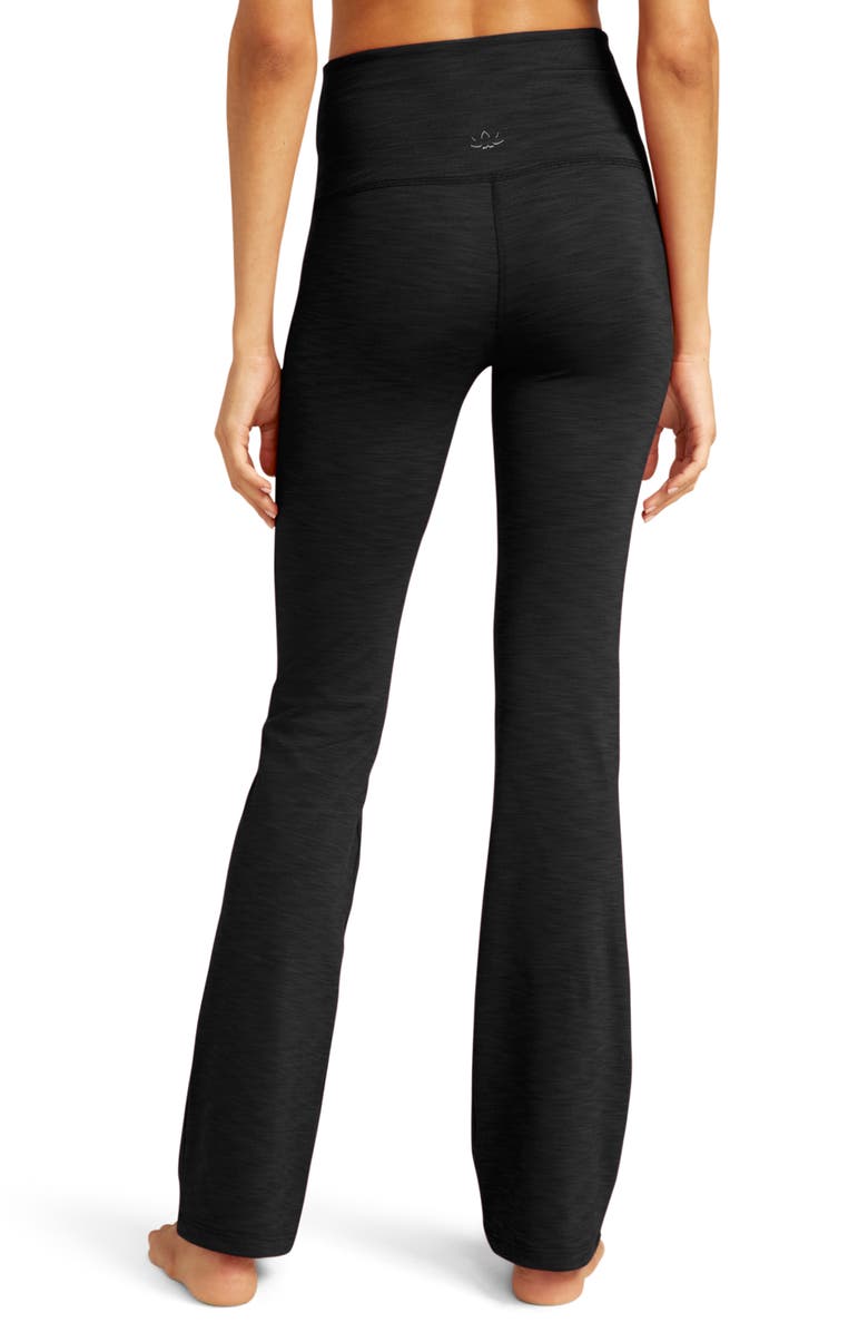 Beyond Yoga Heather Flare Leggings, Alternate, color, Black Heather