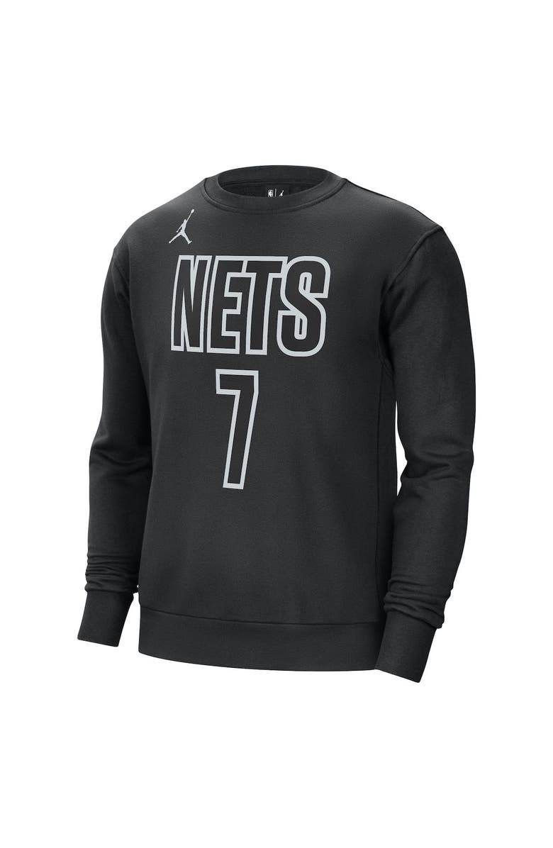 Jordan Brand Men's Jordan Brand Kevin Durant Black Brooklyn Nets Statement Name & Number Pullover Sweatshirt, Alternate, color, 