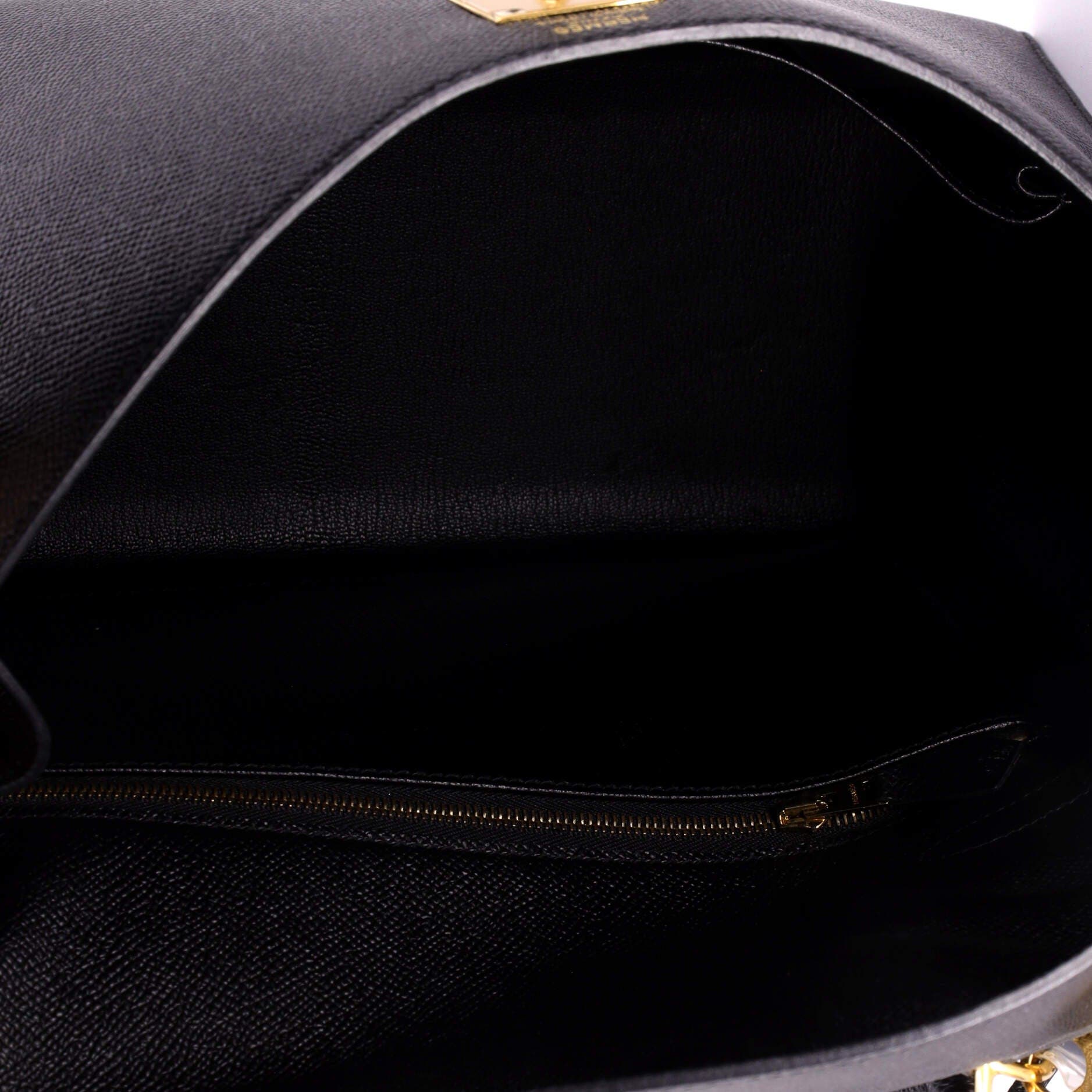 Pre-Owned Hermes Kelly Handbag Black Epsom with Gold Hardware 32, Alternate, color, Noir