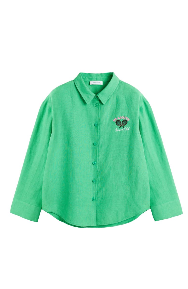 Chinti & Parker Linen-Cotton Peanuts Racquet Club Shirt, Alternate, color, 