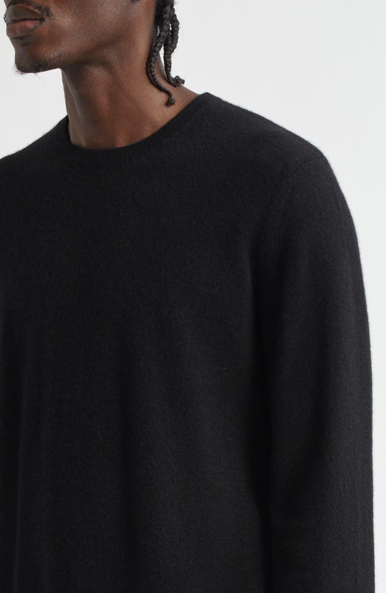 FRENCKENBERGER Mini Crewneck Cashmere Sweater, Alternate, color, Black