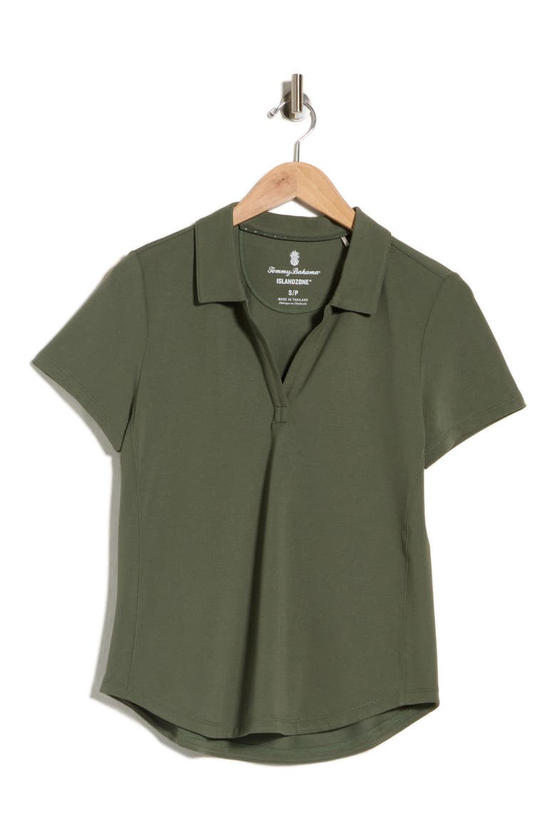 Del Ray IslandZone® Pique Polo, Alternate, color, PALM MOSS