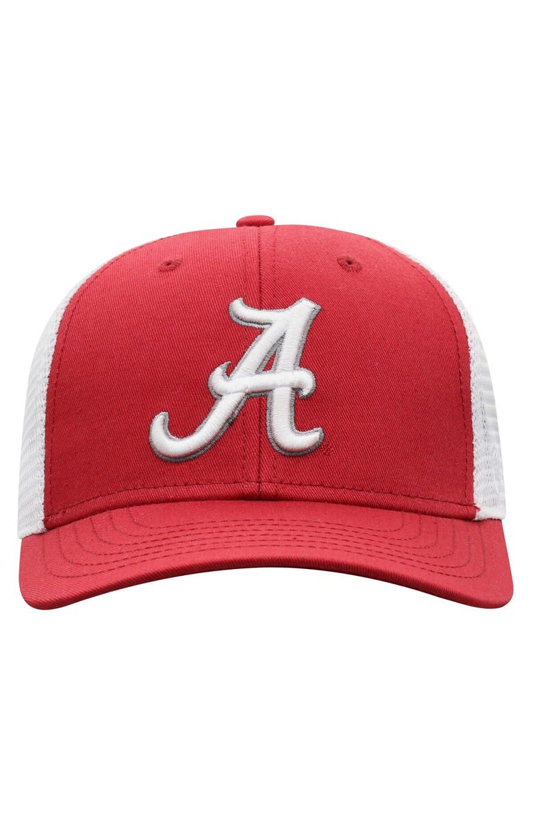 TOP OF THE WORLD Men's Top of the World Crimson/White Alabama Crimson Tide Trucker Snapback Hat, Alternate, color, 