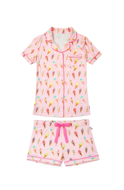 Ice Cream Print Short Sleeve Jersey PJ