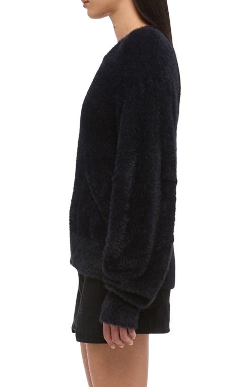 Helmut Lang Apex Oversized Eyelash Sweater In Black