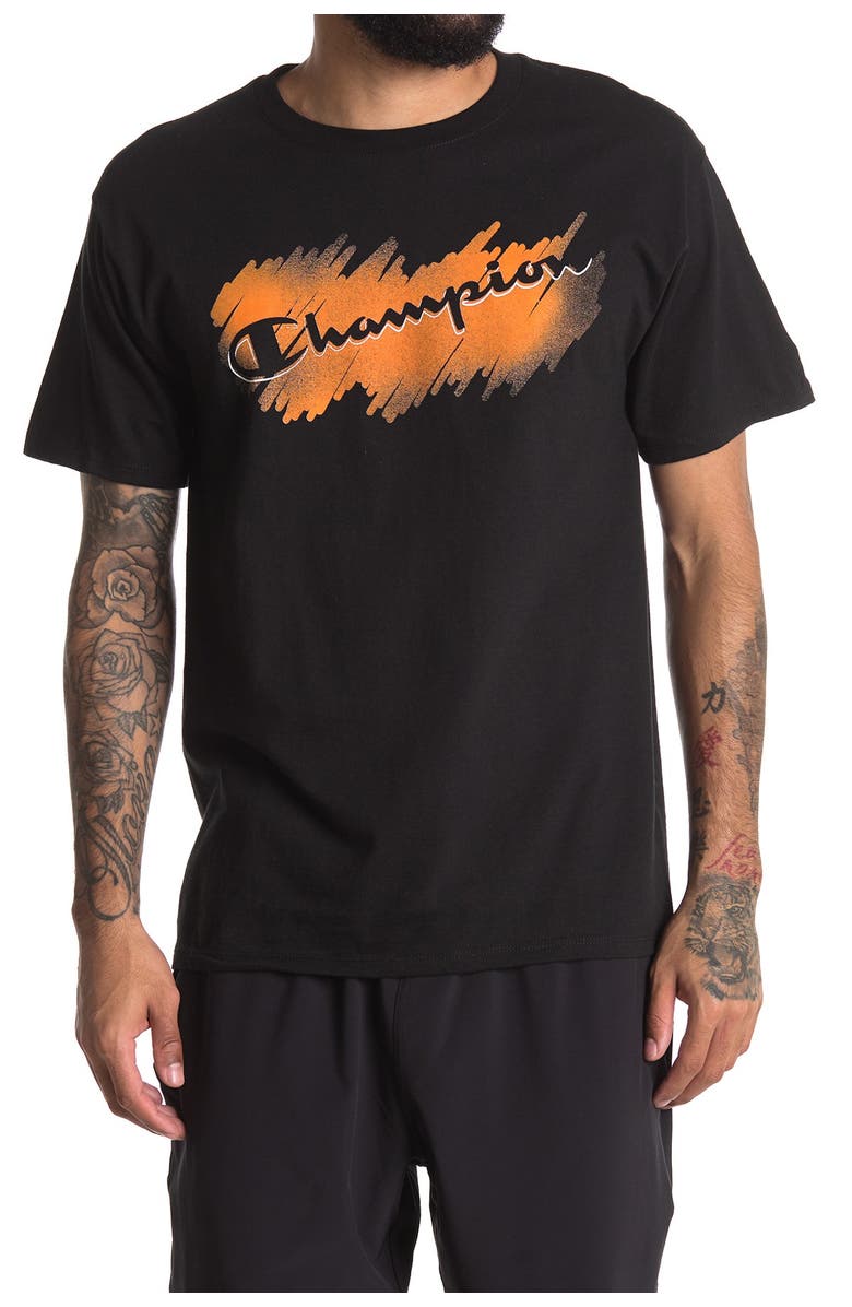 Champion Logo Print T-Shirt, Main, color,