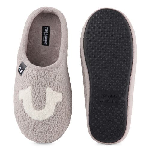True Religion Rhinestone Indoor House Slippers In Gray