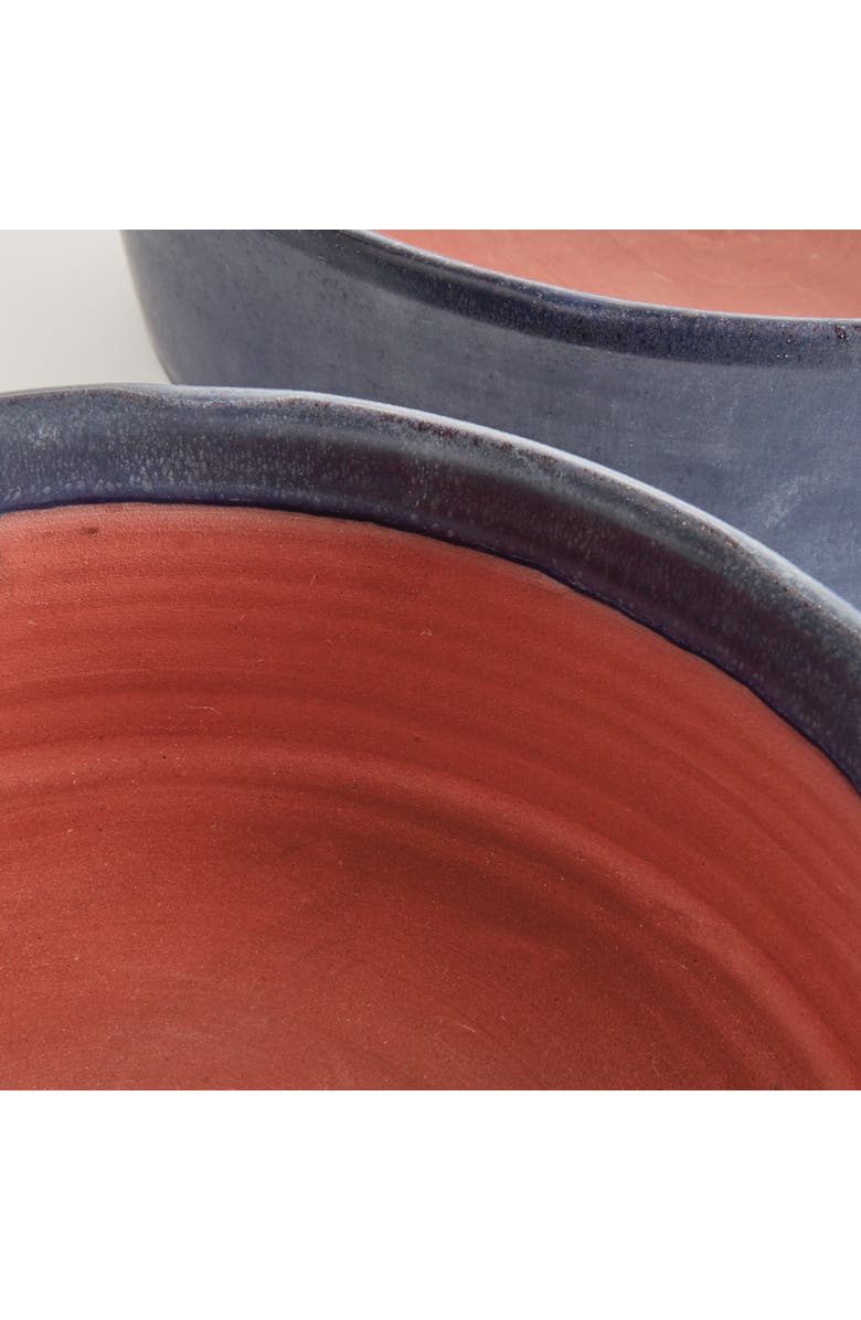 Napa Home & Garden Studio Decorative Low Bowls, Set of 2 - Navy, Handcrafted, Alternate, color, 