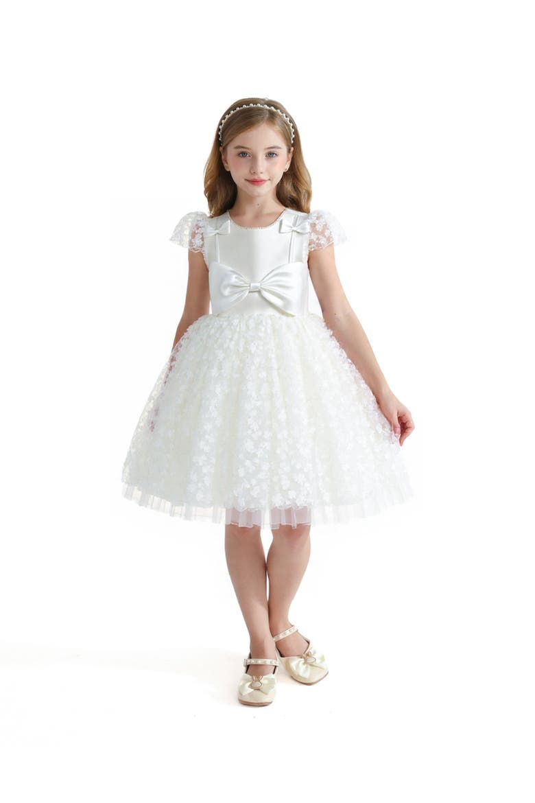 Floral Bow Upton Dress, Alternate, color, White