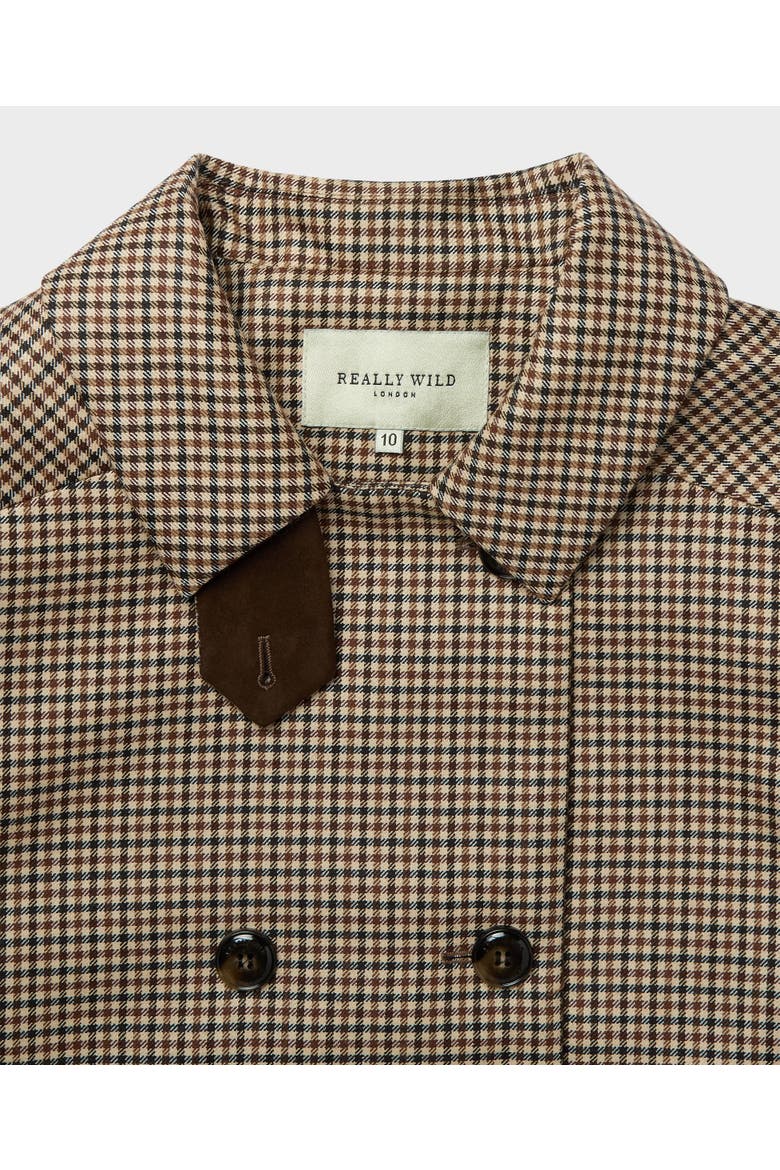 Orwell Check Trench Coat, Alternate, color, Chestnut Check