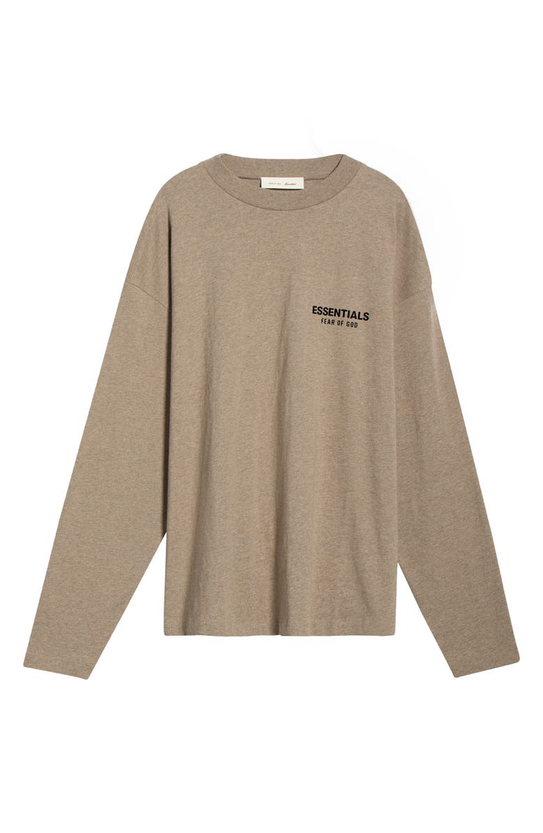 Fear of God Essentials Classic Fit Long Sleeve Cotton Logo T-Shirt, Alternate, color, Homestead Heather