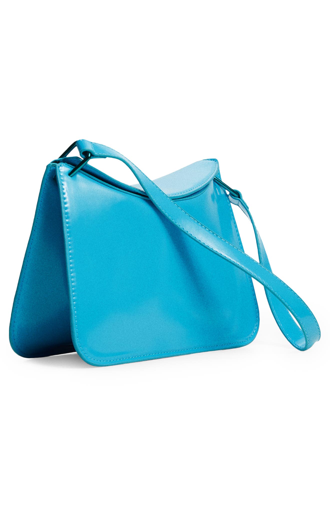 MANGO Faux Leather Baguette Bag, Alternate, color, 