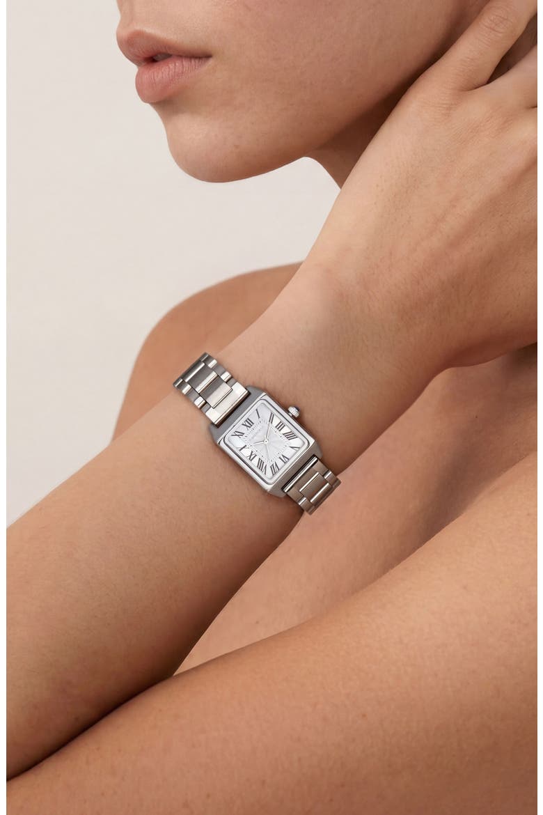 Berlin Bracelet Strap Watch, 25.7mm, Alternate, color, SILVER/WHITE