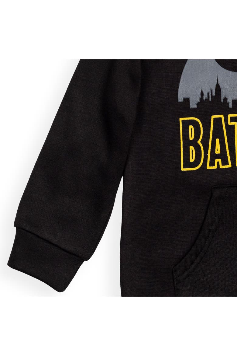 Justice League Fleece Pullover Hoodie, Alternate, color, Batman Jet Black