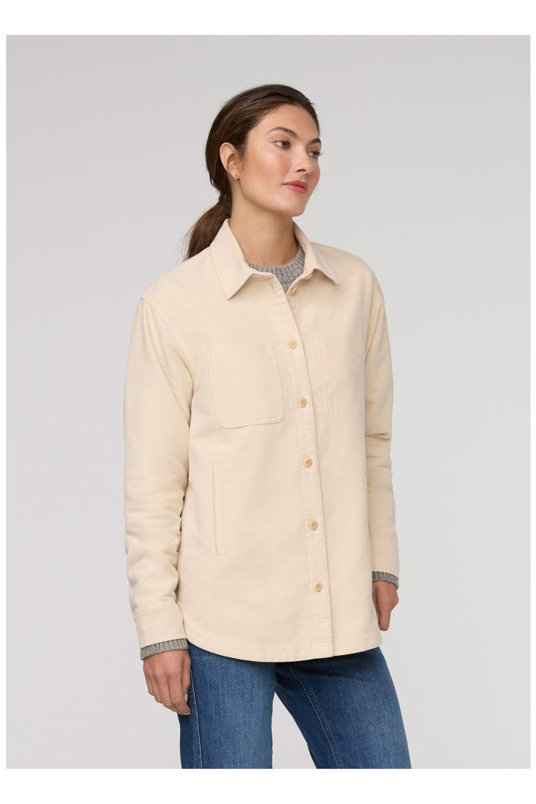 No Sweat Moleskin Overshirt, Alternate, color, Bone
