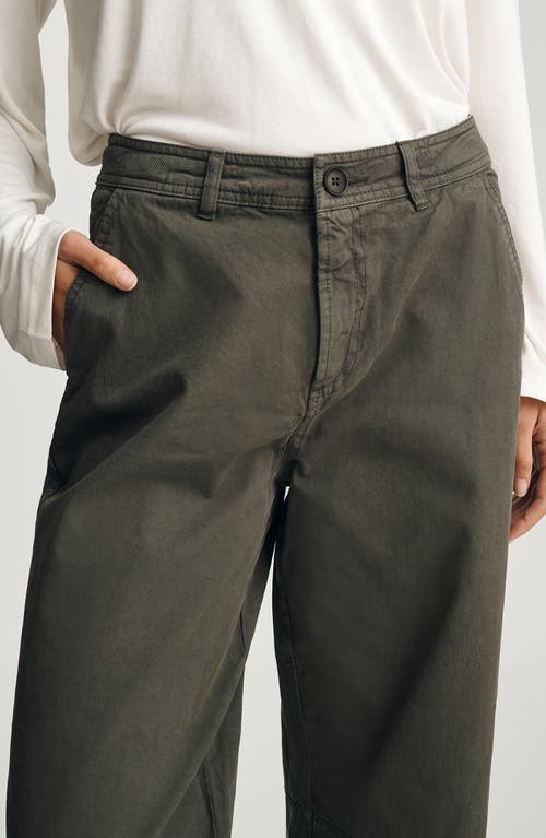 Mavi Jeans Edition High Waist Wide Leg Twill Pants In Black