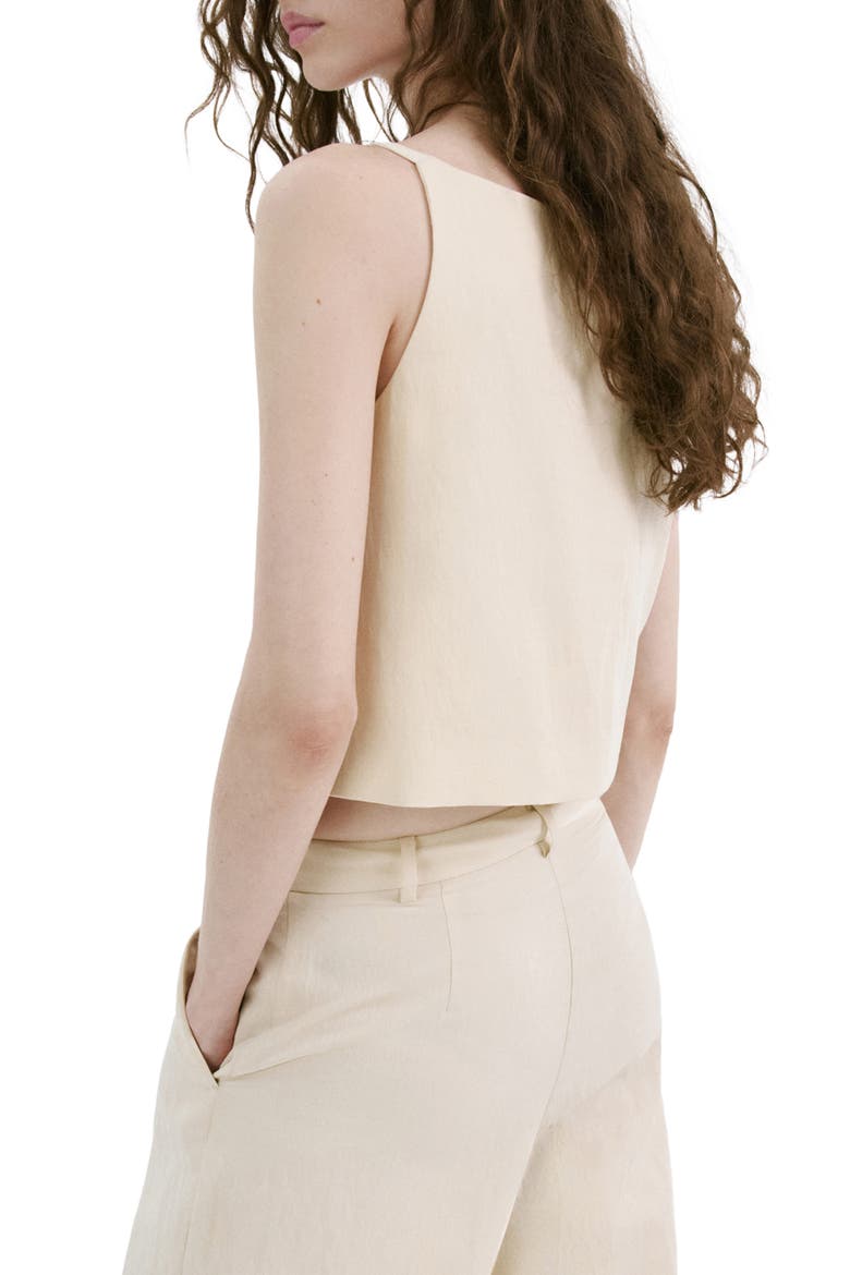 Square Neck Button Front Top, Alternate, color, LIGHT/ PASTEL GREY
