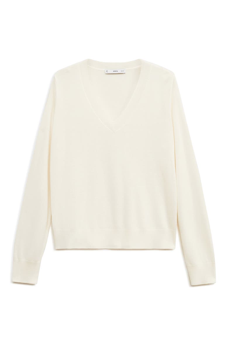 V-Neck Sweater, Alternate, color, ECRU