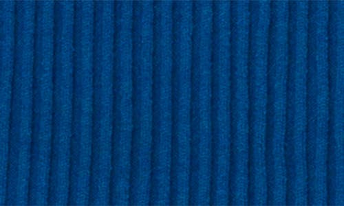 Honor The Gift Mock Neck Long Sleeve Rib Knit Dress In Blue