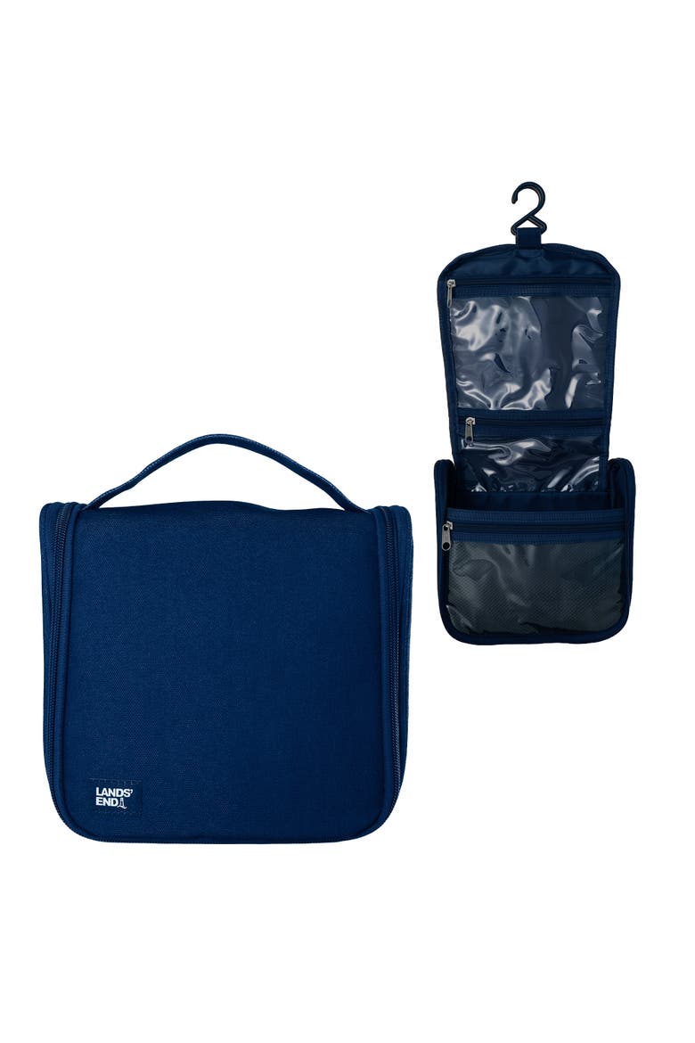 Small Hanging Toiletry Bag for Travel, Canvas Hanging Dopp Kit Hygiene Bag, Main, color, Navy