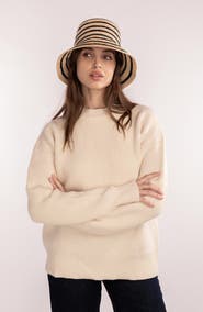 Janessa Leoné Harbor Straw Bucket Hat