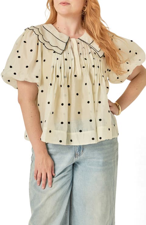 Scallop Collar Top