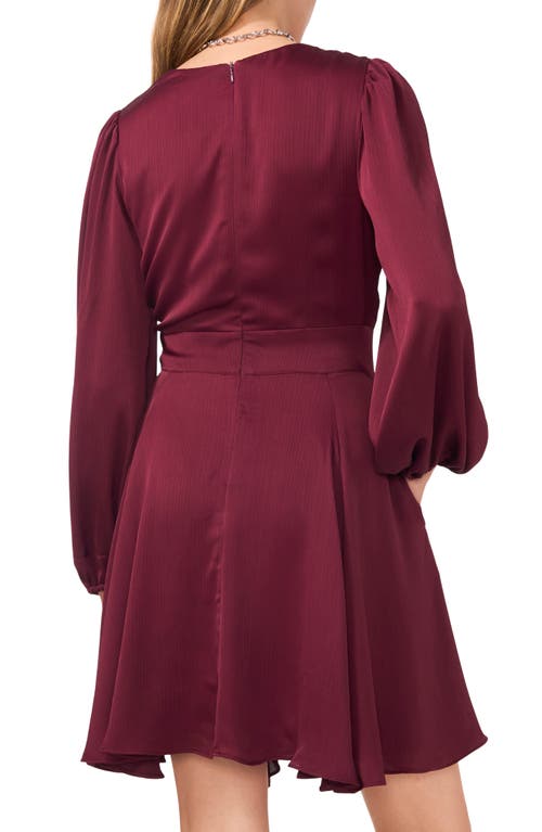 1.state Textured Mini Dress In Currant Red