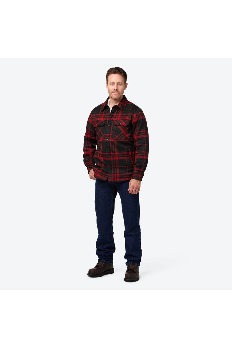3 Season Flannel Heated Shirt Jacket, Alternate, color, Red