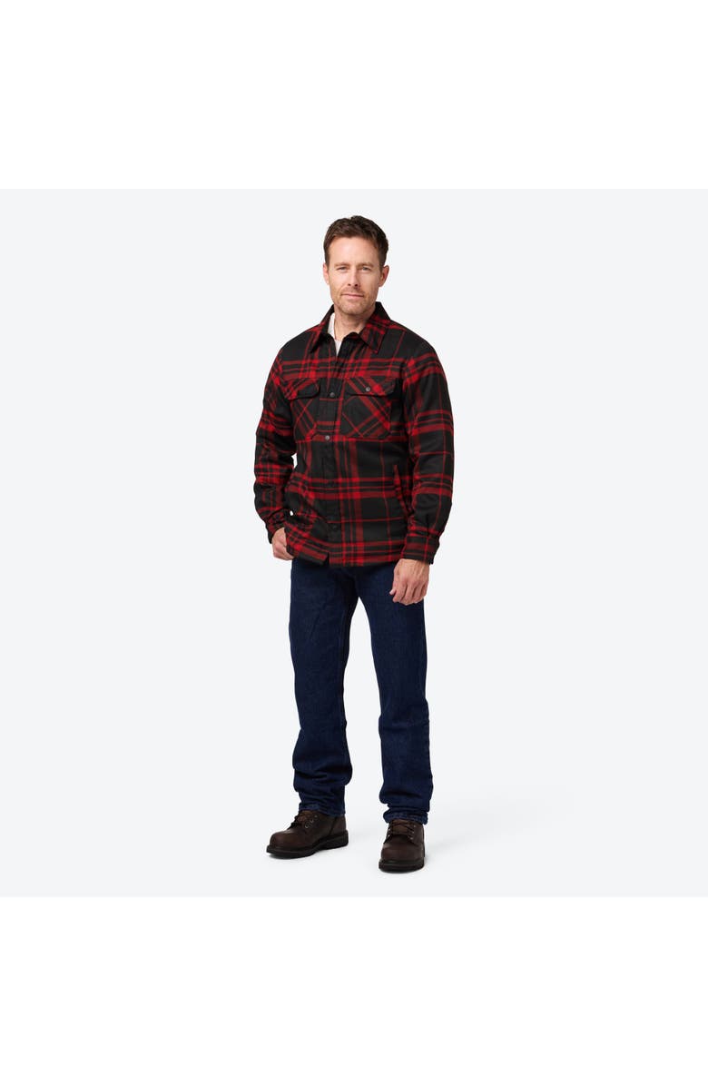 Mobile Warming 3 Season Flannel Heated Shirt Jacket, Alternate, color, Red