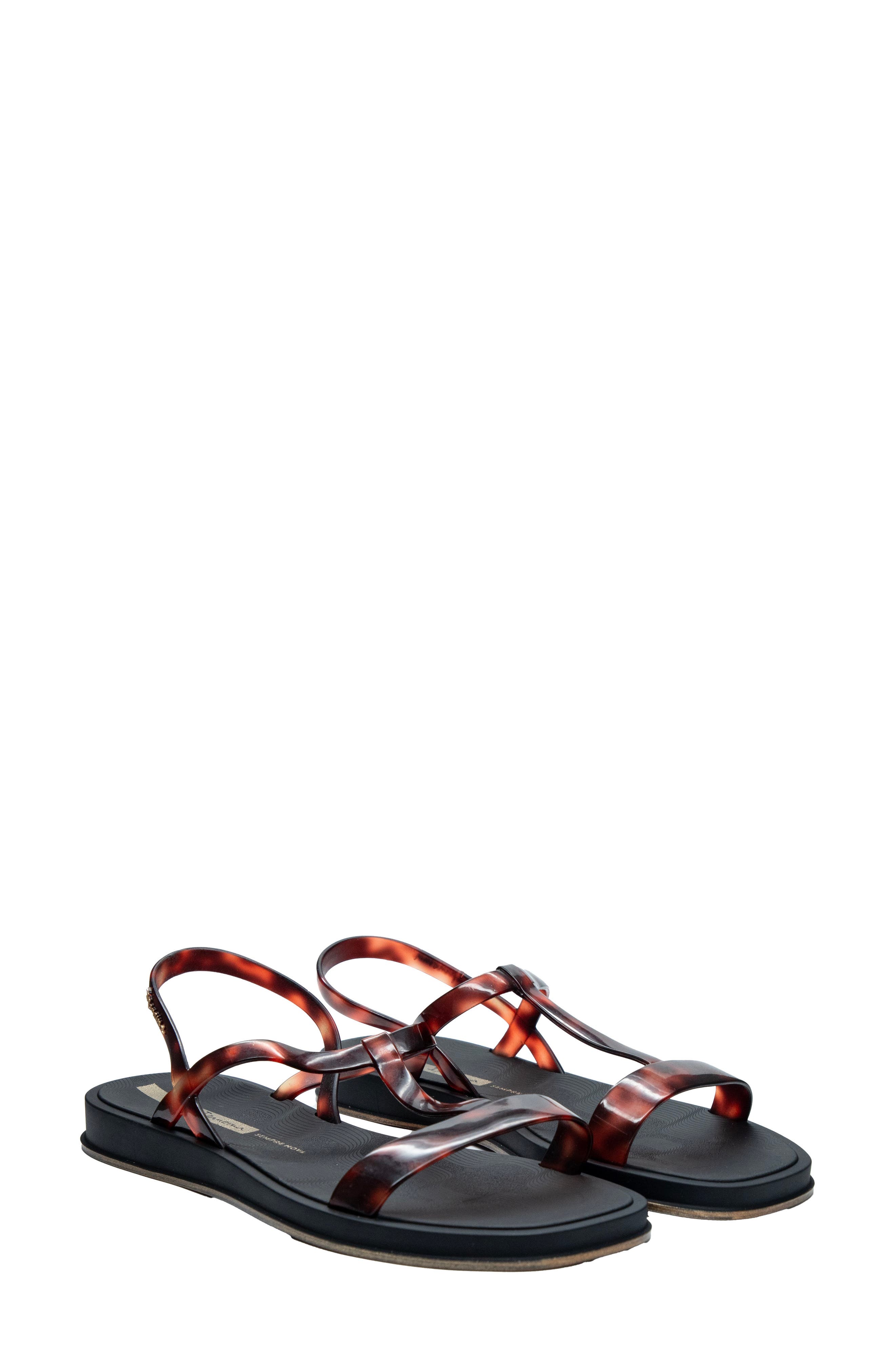 Glow Water Resistant T-Strap Sandal, Alternate, color, BLACK/TURTLE/GOLD