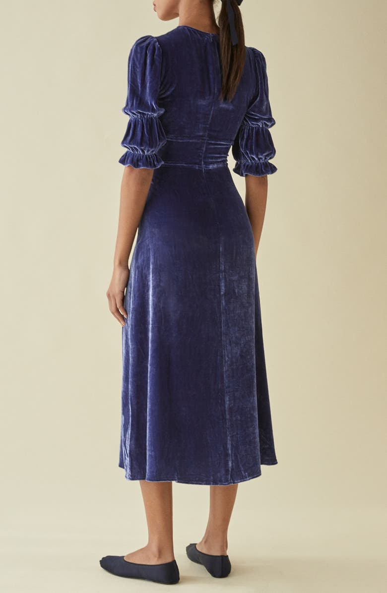 Reformation Maura Velvet Midi Dress, Alternate, color,