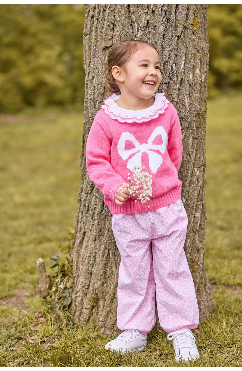 Little English Kids' Floral Banded Bow Pant, Alternate, color, Pink Vinings