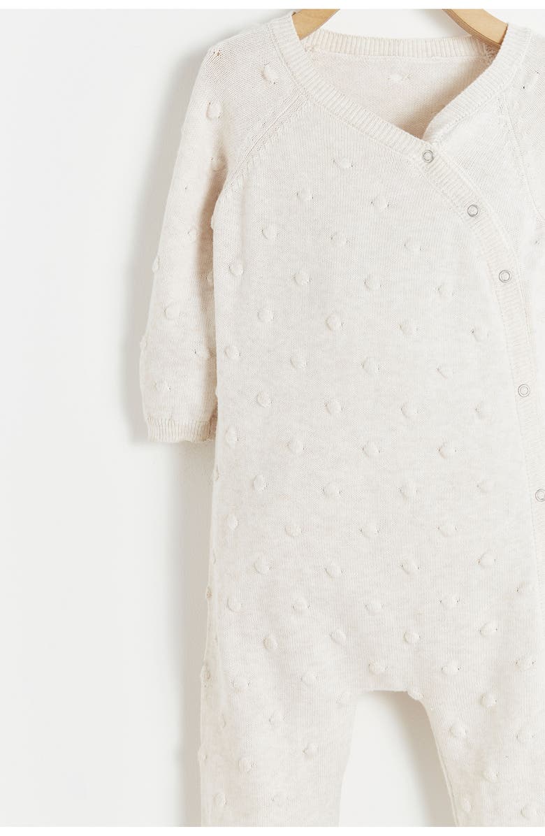 Babycottons Premium Cotton My First Knit Knitted Playsuit for Infant, Alternate, color, Ivory