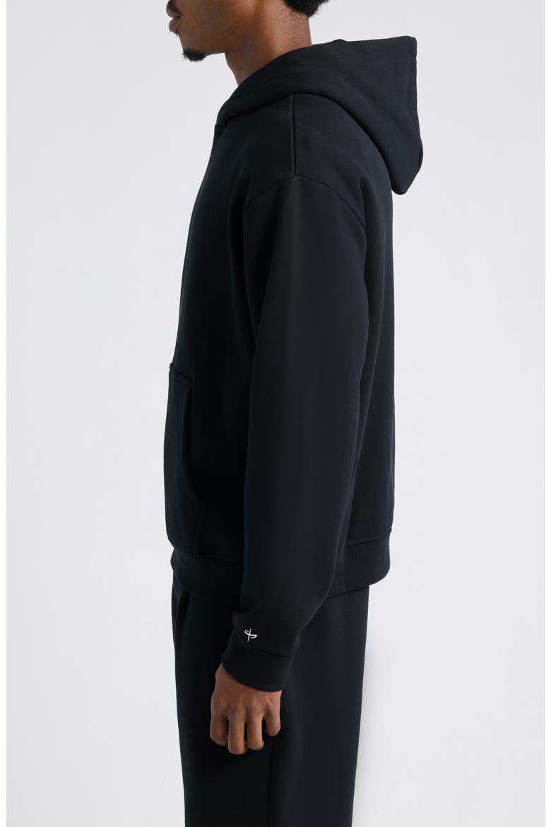 Base Fleece Hoodie, Alternate, color, WASHED BLACK