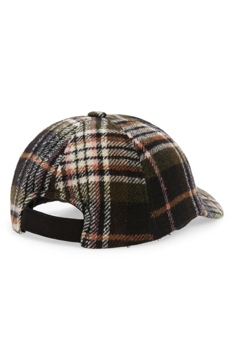 Isabel Marant Tyronh Embroidered Plaid Logo Baseball Cap, Alternate, color, 