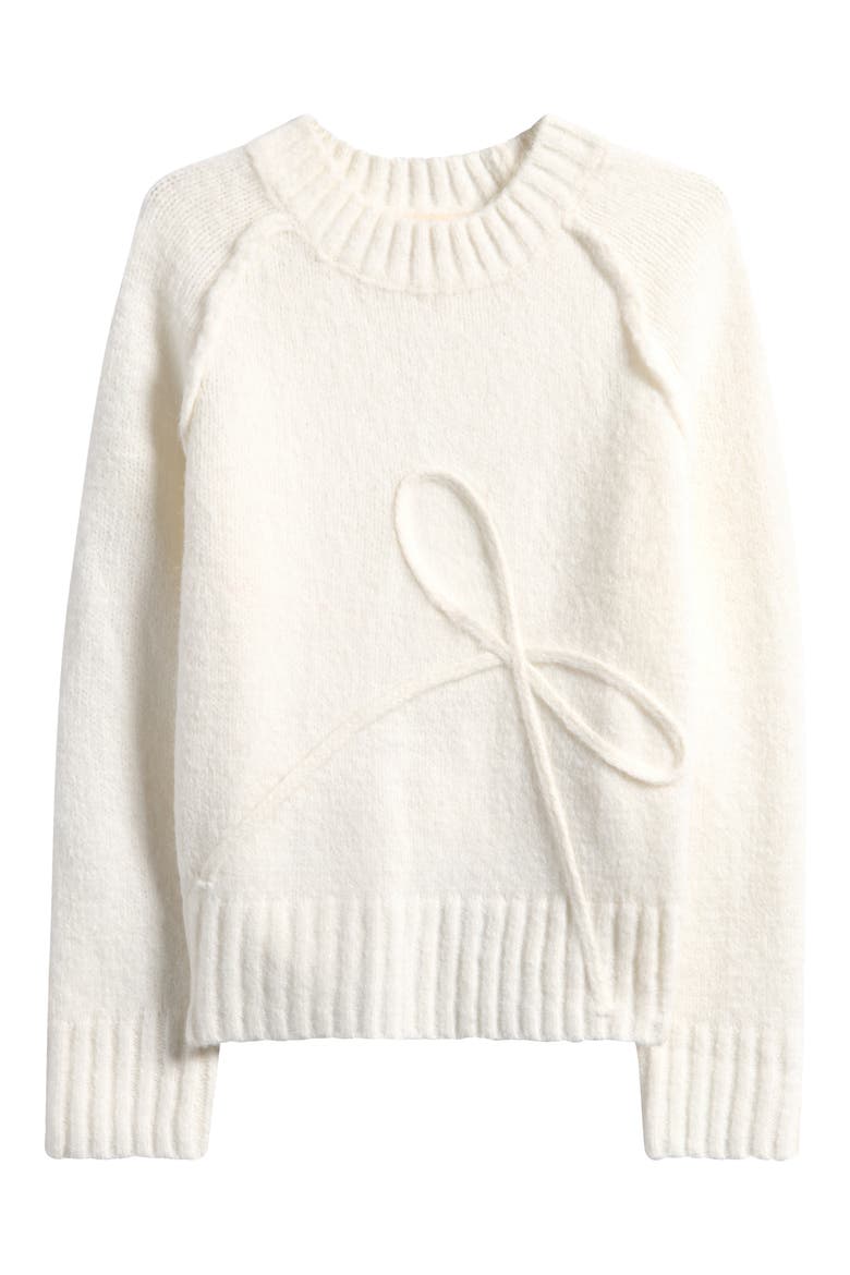 Kids' Bow Soutache Pullover Sweater, Main, color, IVORY