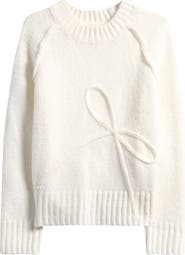 MARGAUX AND LEXI Kids' Bow Soutache Pullover Sweater