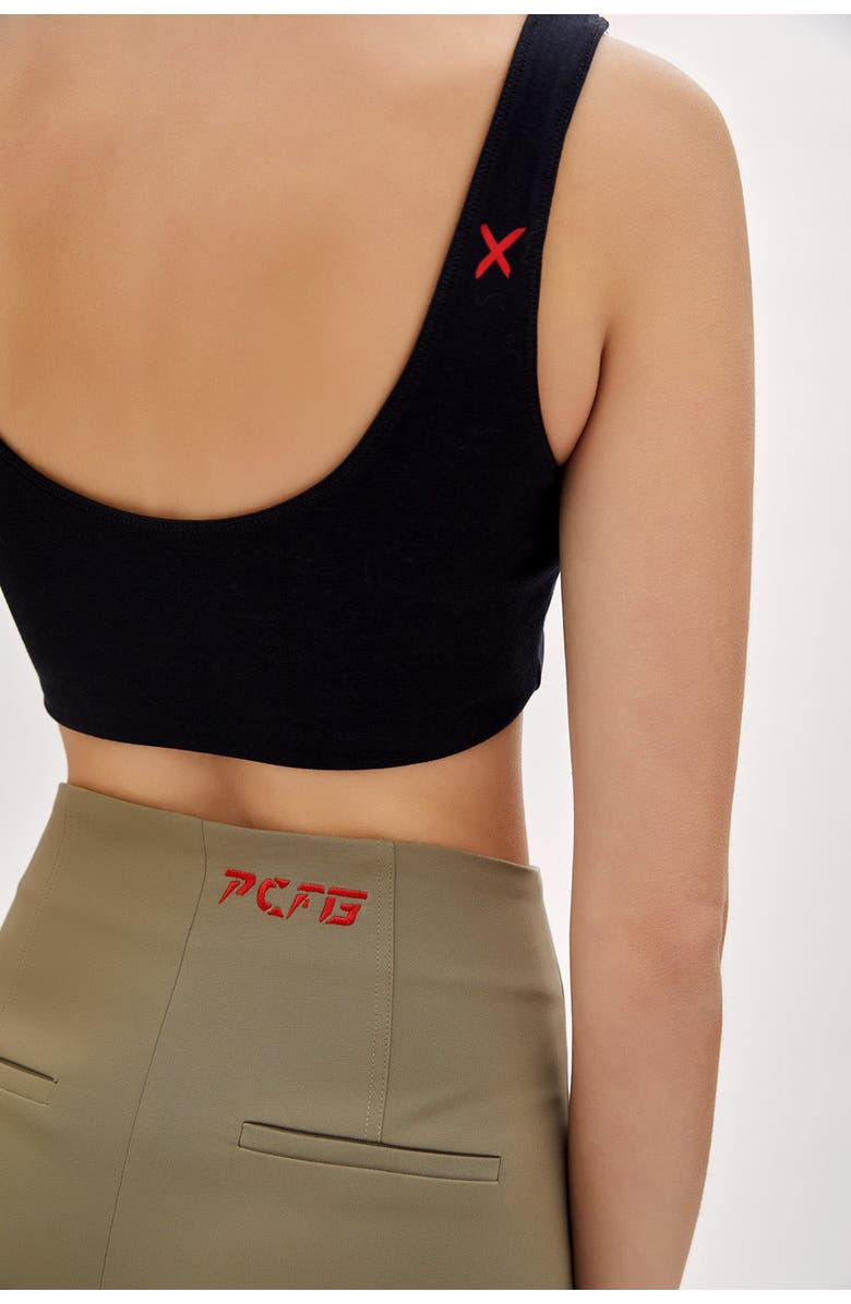 PCFG Cotton Yoga Bra, Alternate, color, Black