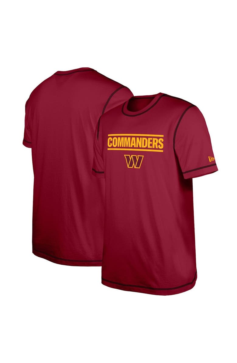 New Era Men's New Era Burgundy Washington Commanders Third Down Puff Print T-Shirt, Alternate, color, Burgundy