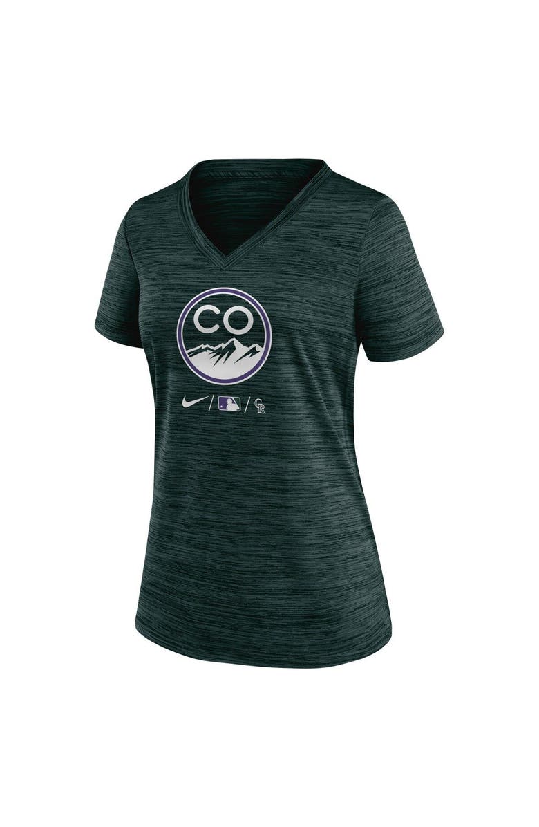 Nike Women's Nike Green Colorado Rockies Authentic Collection City Connect Velocity Performance V-Neck T-Shirt, Alternate, color, 