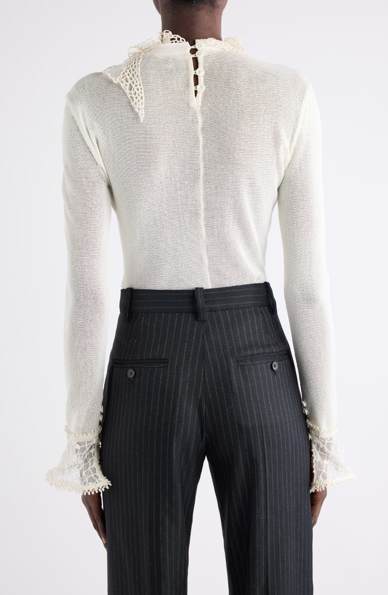 Isabel Marant Sarah Embroidered Mesh Top, Alternate, color, Ecru