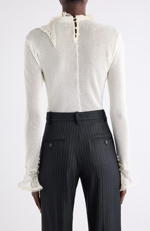 Isabel Marant Sarah Embroidered Mesh Top In White