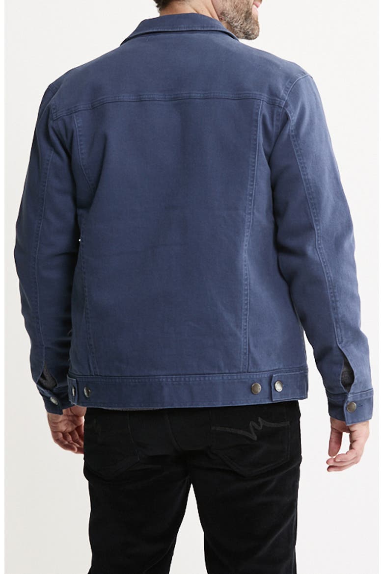 Lined Bull Denim Trucker Jacket, Alternate, color, NAVY